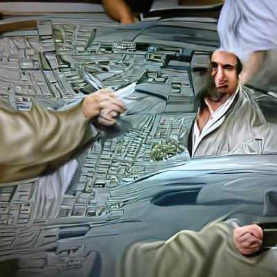 AI Generated Image: Columbo Arrests Nicolas Cage